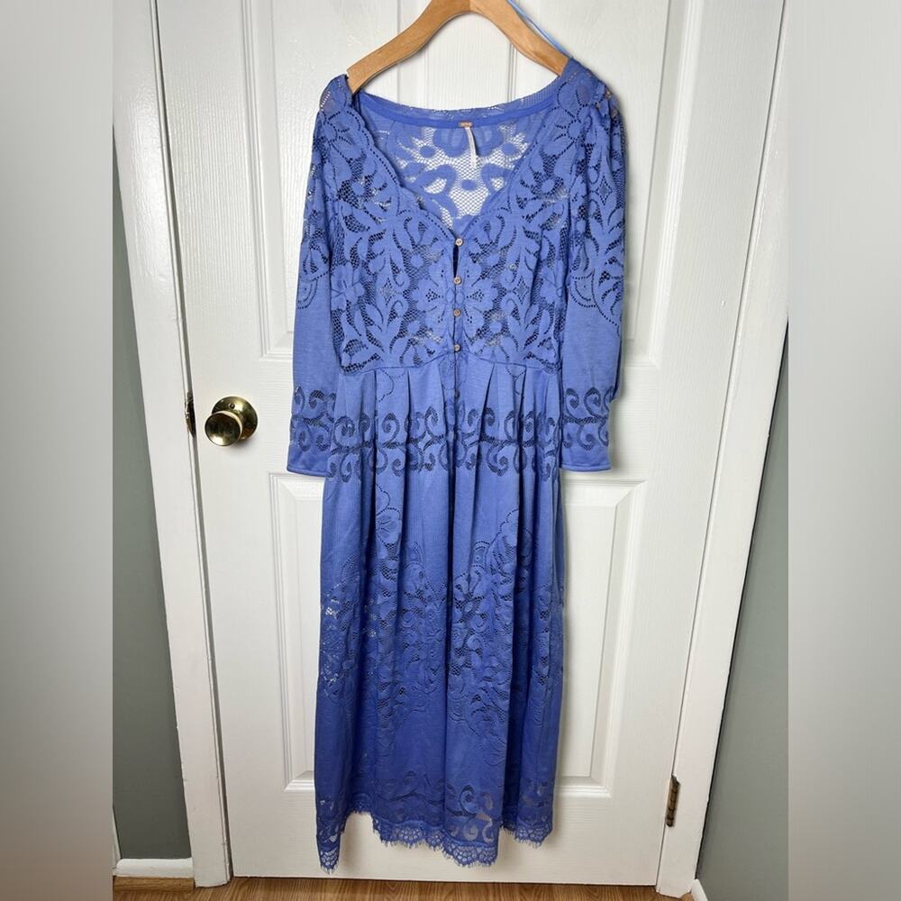 Free People Shadow Dance Midi Dress in Persian Jewel XS - Picture 3 of 12